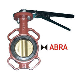 Затвор поворотный межфланцевый ABRA-BUV-VF843D080H Ду80 Ру16 с рукояткой