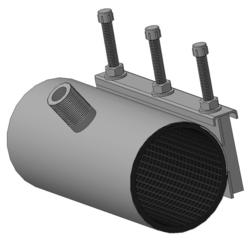 Хомут врезной ОД=108-118 L=300 ДУ=100 нар. резьба ДУ20